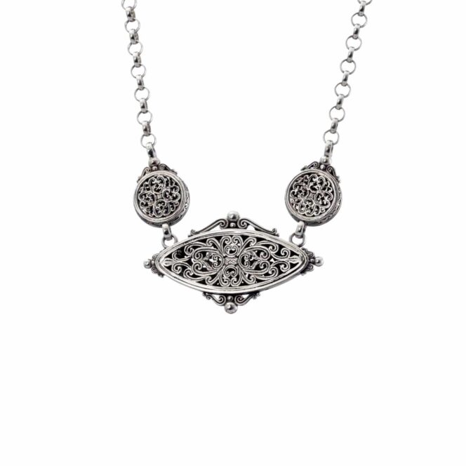 Iris Necklace in Sterling Silver with Gold Plated Parts - Image 2