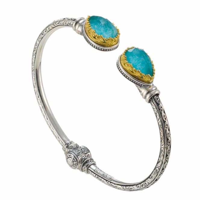 Iris Bracelet in Sterling Silver with Gold Plated parts - Image 4