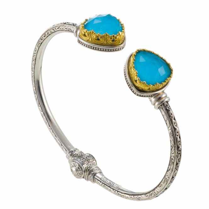 Iris Bracelet in Sterling Silver with Gold Plated parts - Image 3