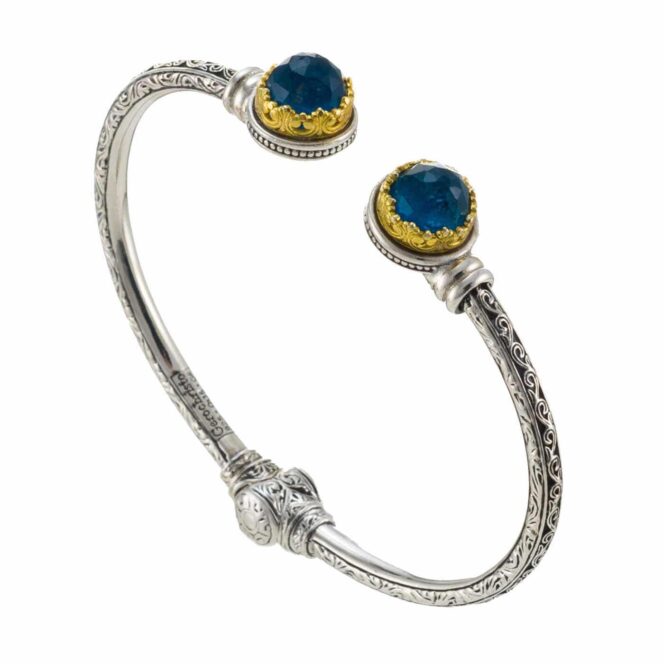 Iris Bracelet in Sterling Silver with Gold Plated parts - Image 4