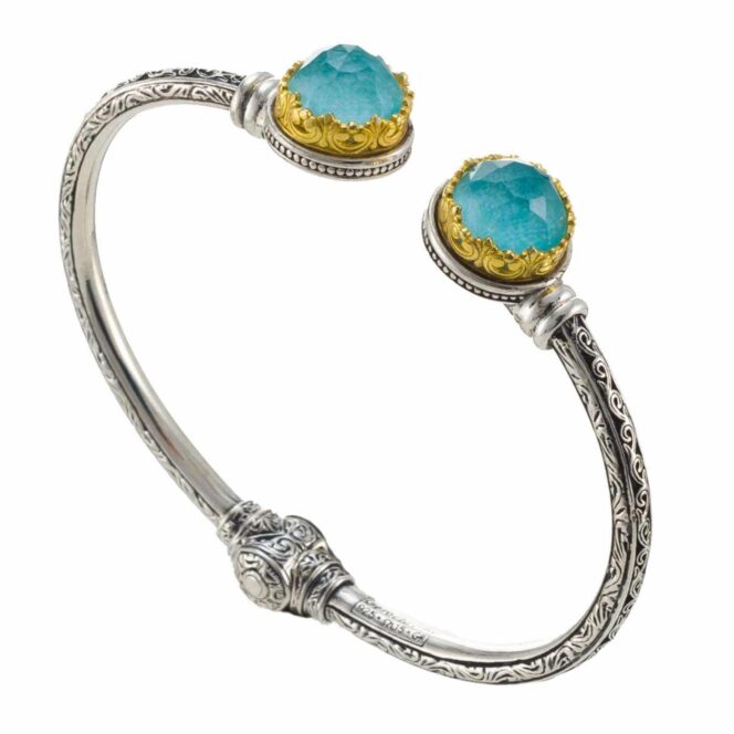 Iris Bracelet in Sterling Silver with Gold Plated parts - Image 3