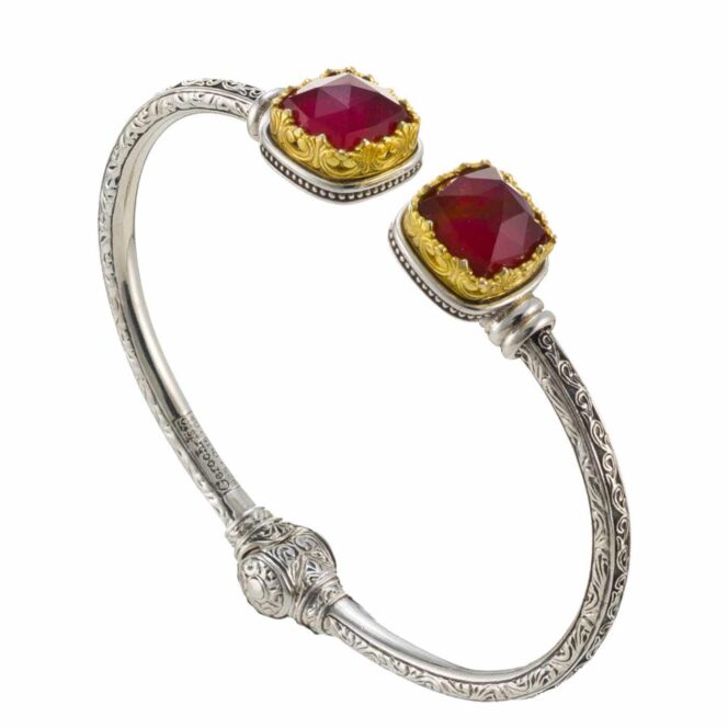 Iris Bracelet in Sterling Silver with Gold Plated parts - Image 4