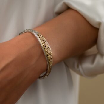 Harmony bracelet in 18K Gold and Sterling Silver with Rubies