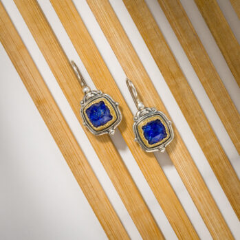 Semeli earrings in sterling silver with Gold plated parts