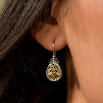 Mediterranean Drop Earrings in 18K Gold and Sterling Silver