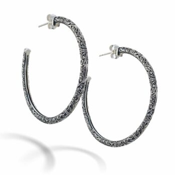 Hoop earrings in sterling silver
