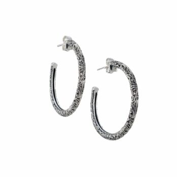 Hoop earrings in sterling silver