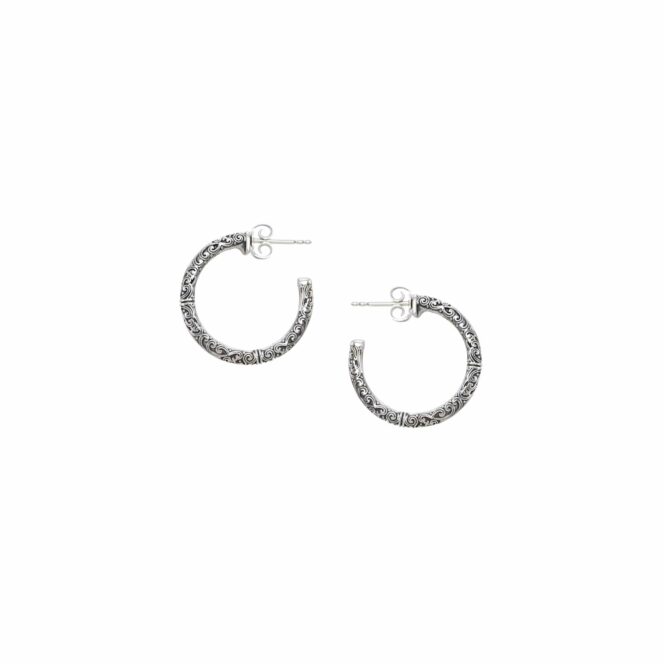 Small Hoop earrings in sterling silver - Image 2