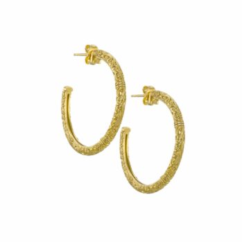 Hoop earrings in Gold plated silver 925