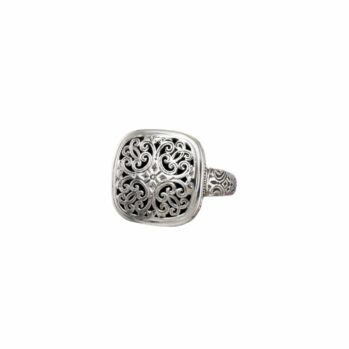 Mediterranean Square Ring in Sterling Silver