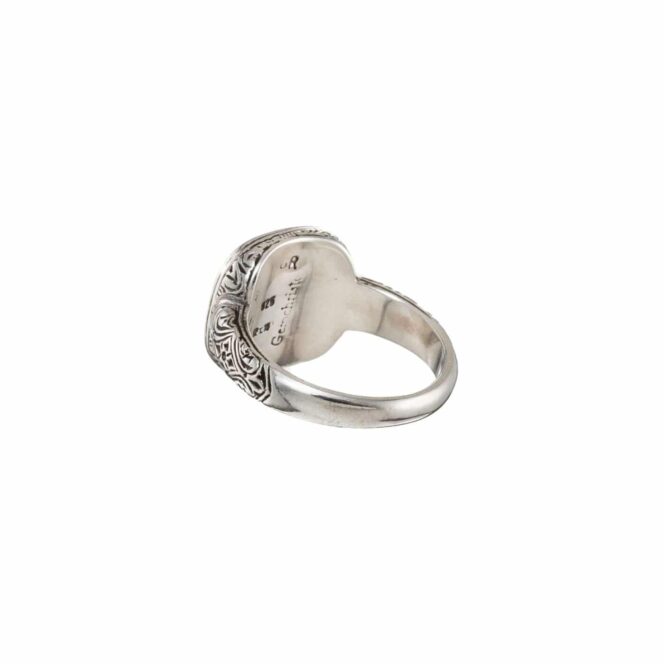 Mediterranean small Square Ring in Sterling Silver - Image 3