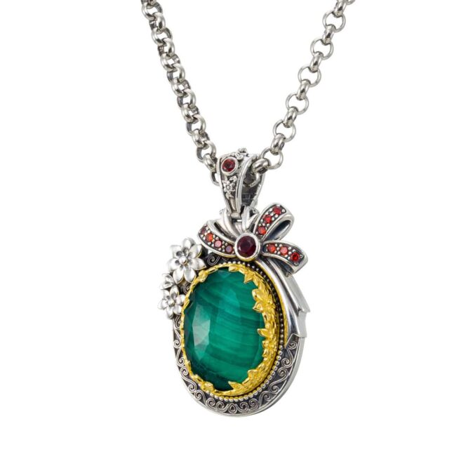 Dione oval pendant in Sterling Silver with Gold Plated Parts - Image 5