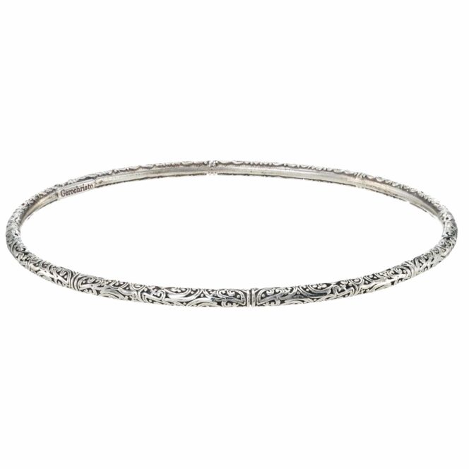 Bangles Bracelets set in sterling silver and Gold plated silver - Image 2