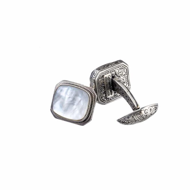 Classic Cufflinks in Sterling Silver with lapis - Image 6
