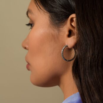 Hoop earrings in sterling silver