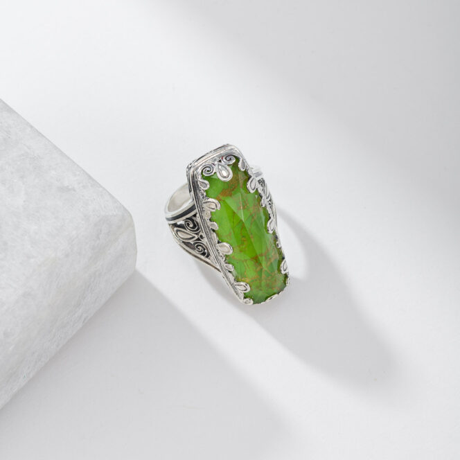 Aegean Colors Ring in Sterling Silver with Doublet Gemstone - Image 2