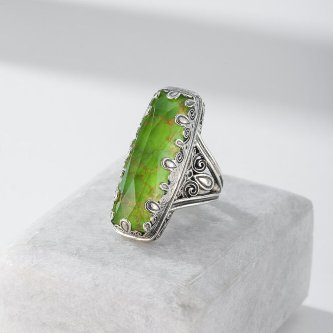 Aegean Colors Ring in Sterling Silver with Doublet Gemstone