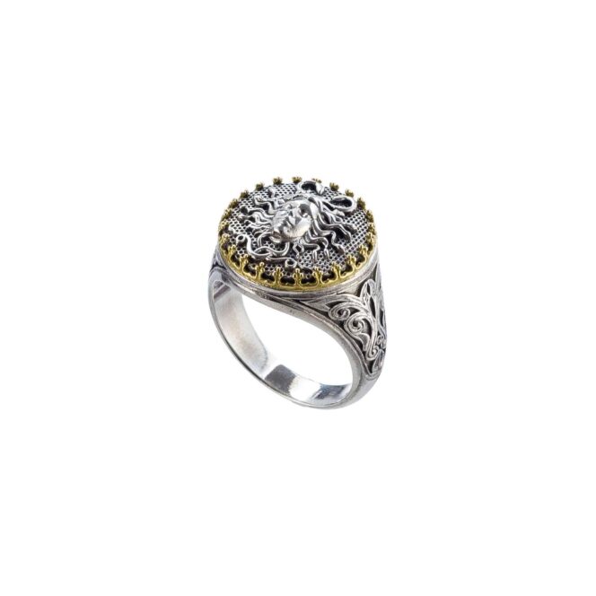 Medusa ring in 18K Gold and sterling silver - Image 2