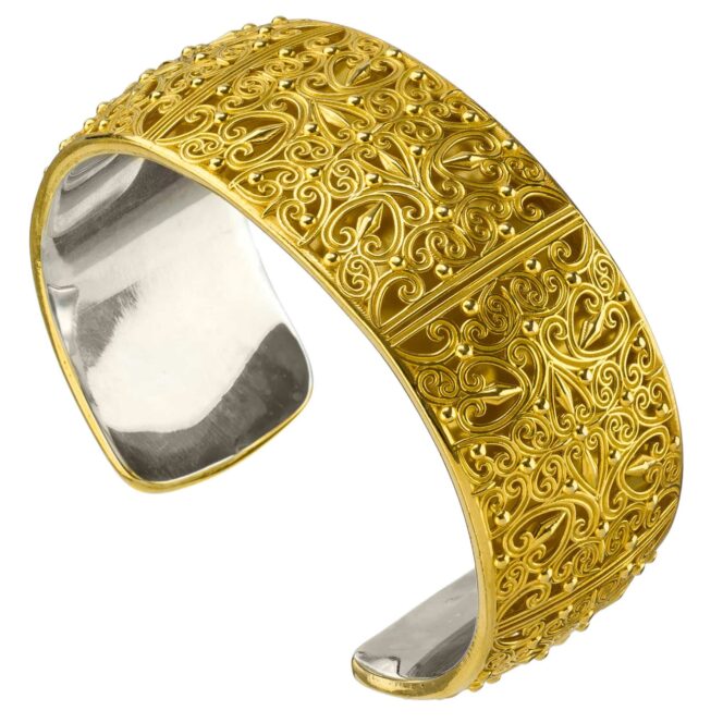 Kallisto Cuff Bracelet in Gold plated silver 925 - Image 3