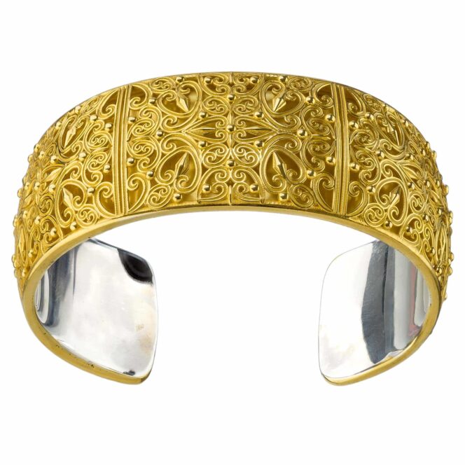 Kallisto Cuff Bracelet in Gold plated silver 925 - Image 4