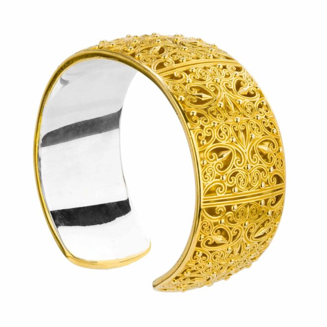 Kallisto Cuff Bracelet in Gold plated silver 925 - Image 5