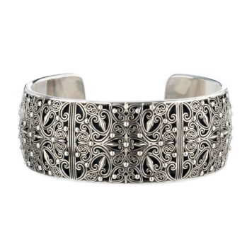 Kallisto Cuff Bracelet in oxidized silver