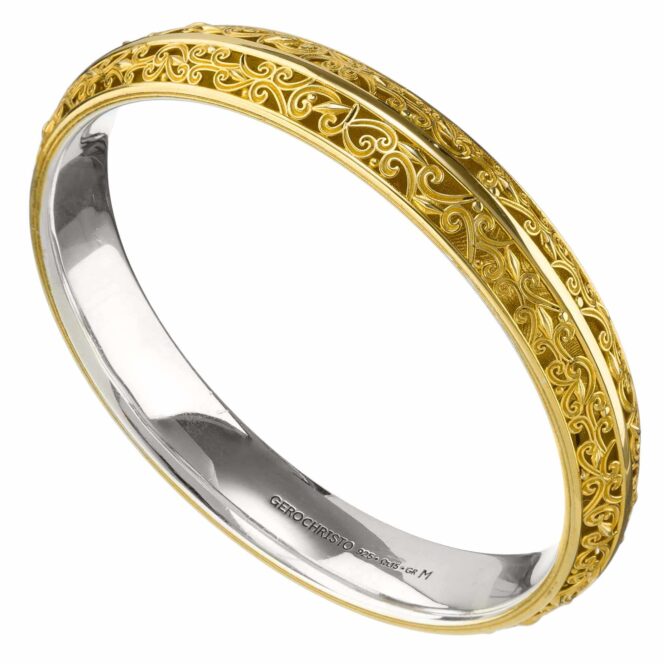 Kallisto Bangle Bracelet in Gold plated silver 925 - Image 2