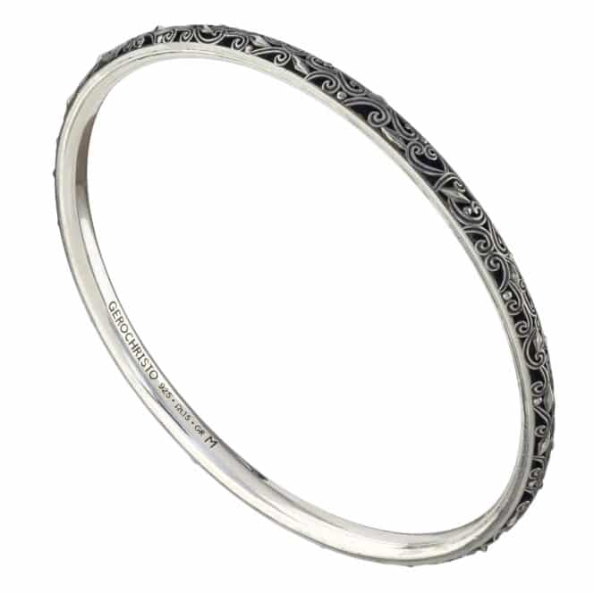 Kallisto Bangle Bracelet in Black plated Silver 925 - Image 2