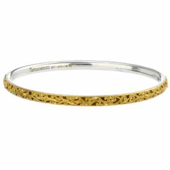 Kallisto Bangle Bracelet in Gold plated silver 925