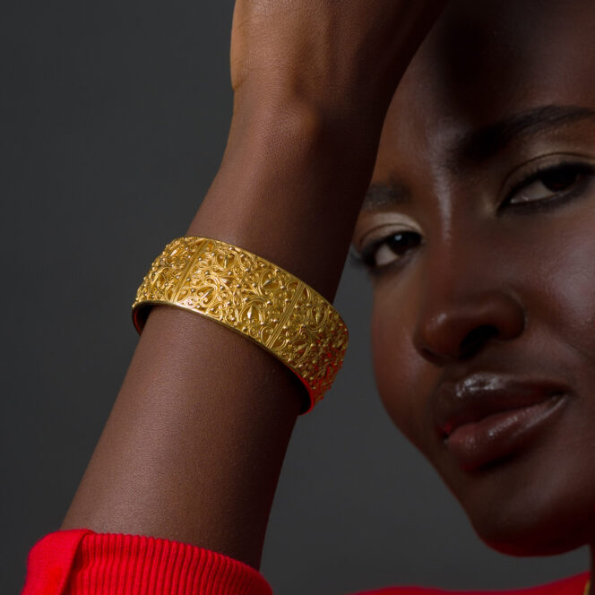 Kallisto Cuff Bracelet in Gold plated silver 925 - Image 2