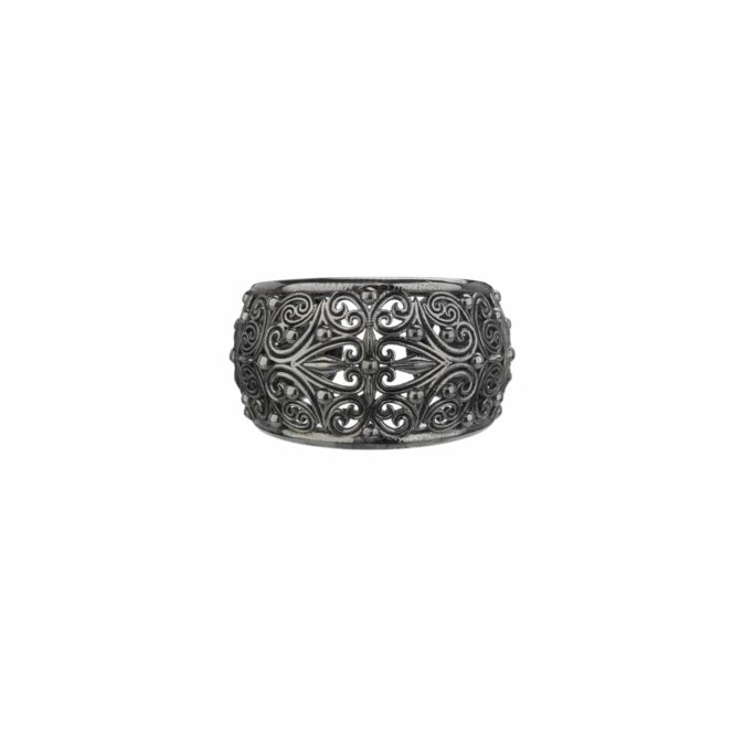 Kallisto Ring in Black plated sterling silver