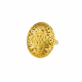 Kallisto Oval  Ring in Gold plated sterling silver