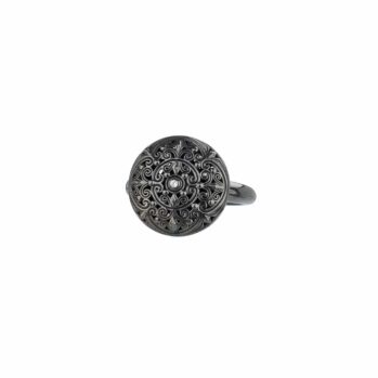 Kallisto Ring in Black plated sterling silver