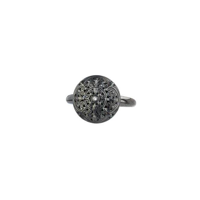 Kallisto Ring in Black plated sterling silver