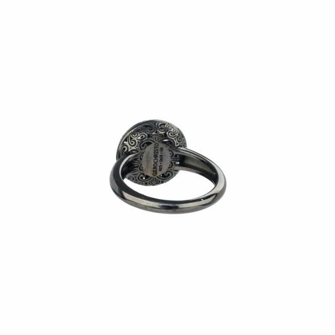 Kallisto Round Ring in Black plated sterling silver - Image 3
