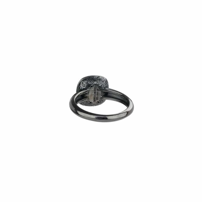 Kallisto Cushion Ring in Black plated sterling silver - Image 3