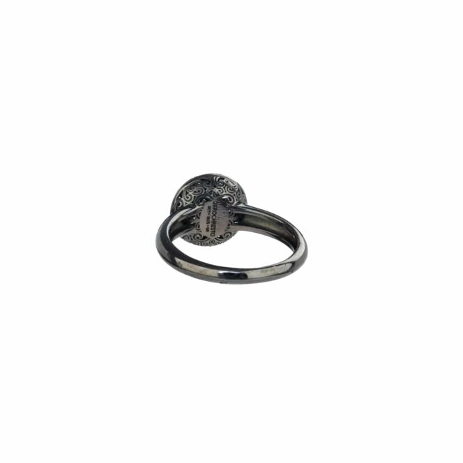 Kallisto Round Ring in Black plated sterling silver - Image 3