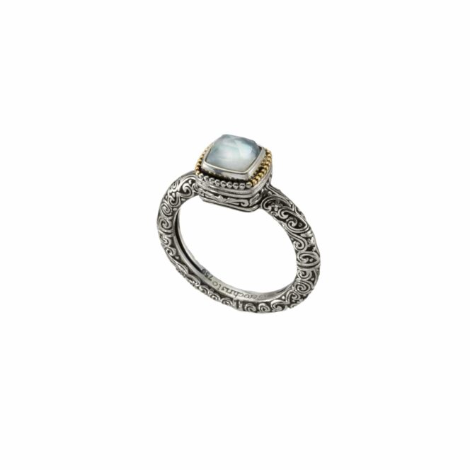 Eden's Garden 1 Stone Ring in 18K Gold and Sterling Silver - Image 4