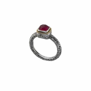 Eden's Garden 1 Stone Ring in 18K Gold and Sterling Silver