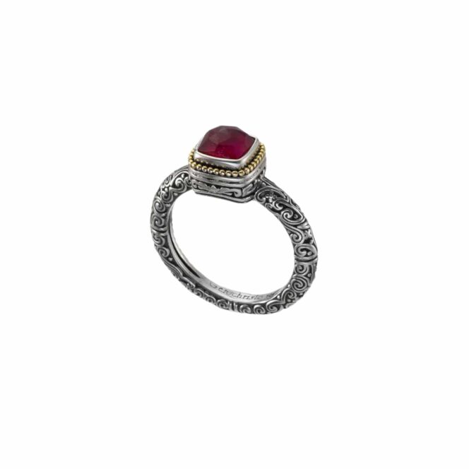 Eden's Garden 1 Stone Ring in 18K Gold and Sterling Silver
