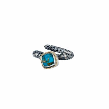 Eden's Garden Ring in 18K Gold and sterling silver with gemstone