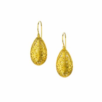 Kallisto teardrop Earrings in Gold plated silver 925