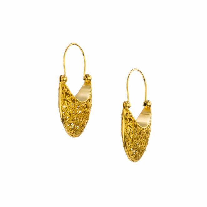 Kallisto Earrings in Gold Plated silver - Image 2