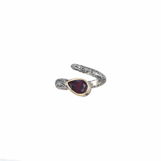 Eden's Garden Ring in 18K Gold and Sterling Silver with Semi precious Stone - Image 5