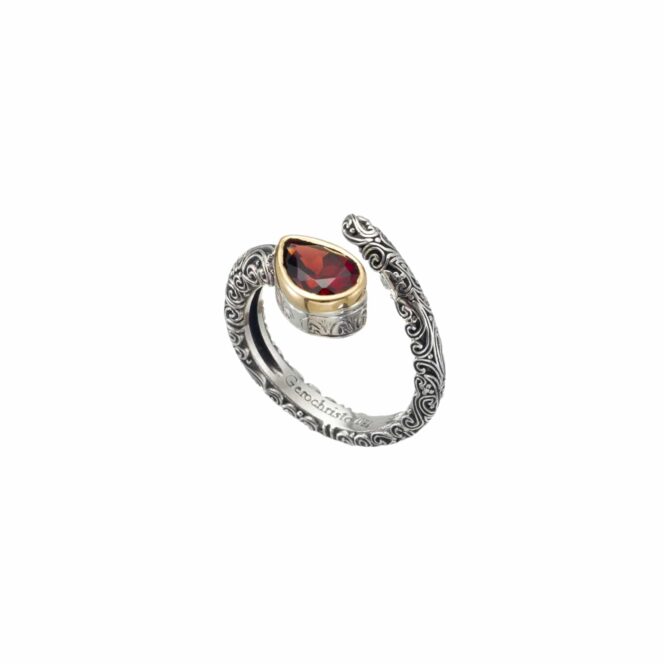 Eden's Garden Ring in 18K Gold and Sterling Silver with Semi precious Stone - Image 2