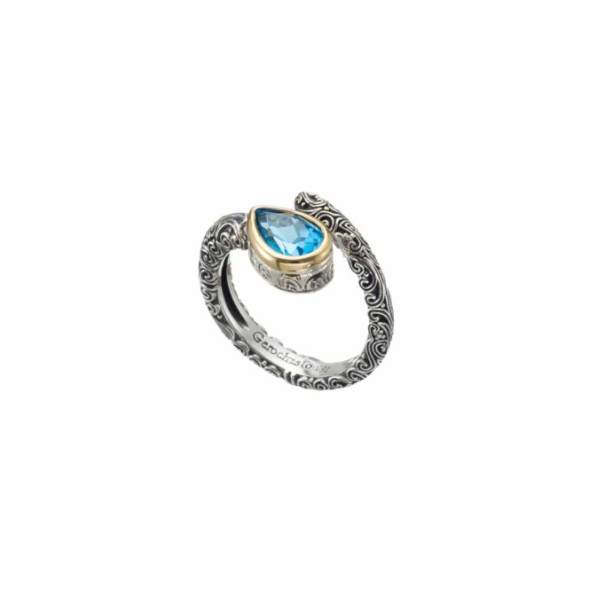 Eden's Garden Ring in 18K Gold and Sterling Silver with Semi precious Stone - Image 3