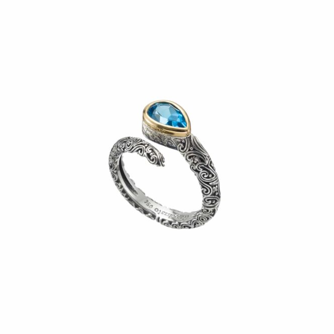 Eden's Garden Ring in 18K Gold and Sterling Silver with Semi precious Stone - Image 4