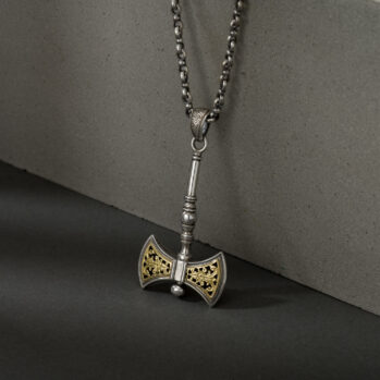 Minoas pendant in 18K Gold and Sterling Silver