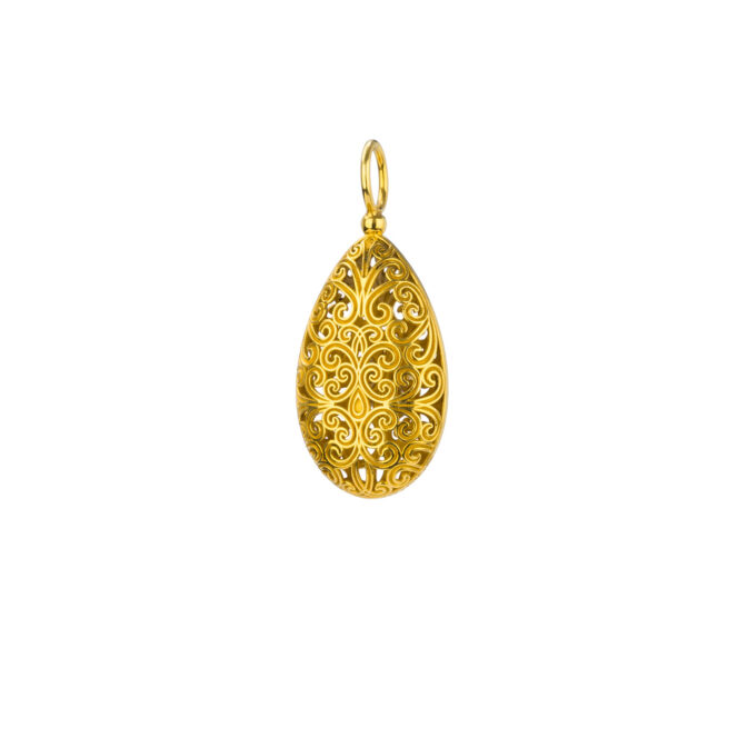 Kallisto teardrop pendant in Gold plated silver 925 - Image 2