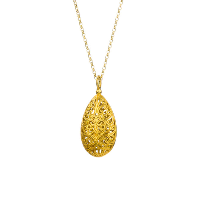 Kallisto teardrop pendant in Gold plated silver 925
